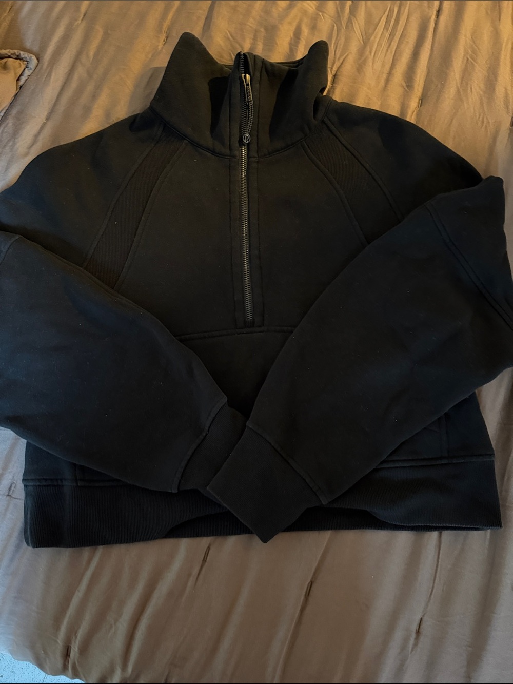 Women’s lululemon Black scubba Half-Zip Pullover Sweater